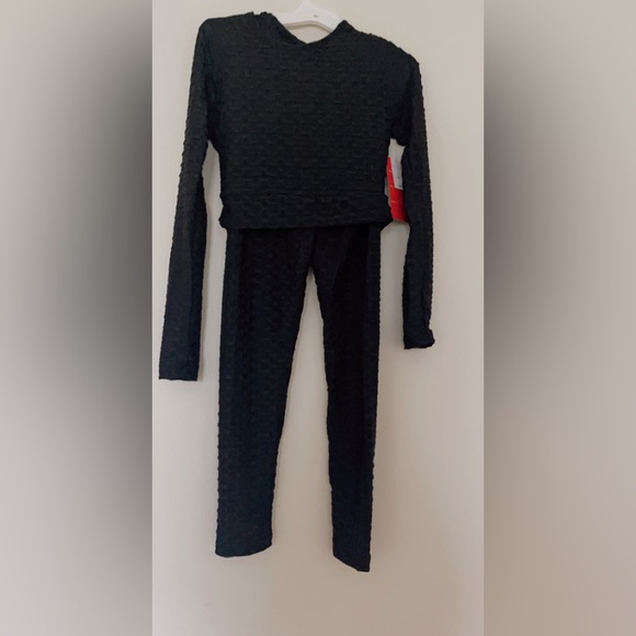 Sexy sport two pieces Hot Kiss set in black, Size M - Picture 4 of 8